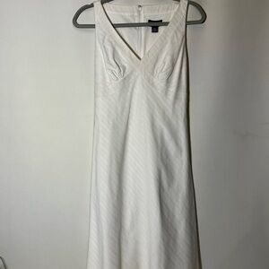 Ann Taylor White Chemise with V-Neckline